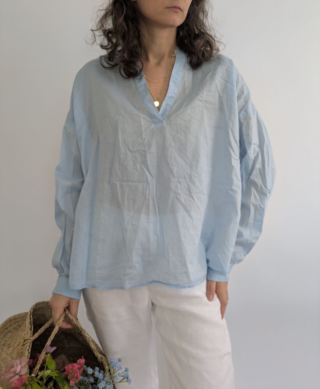 C&A Chemisiers: Leichtes Sommerbluse Himmelblau Gr. 44 - – D'occasion à Rorschach par olg_5qq2
